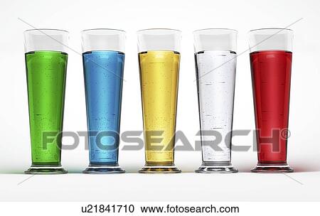 Brightly coloured drinks, artwork View Large Illustration Clipart - Brightly coloured drinks, artwork. Fotosearch