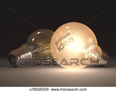 Stock Illustration - Brilliant idea, conceptual artwork. Fotosearch