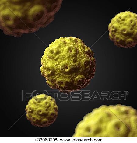 Stock Illustration - Brome virus, artwork. Fotosearch