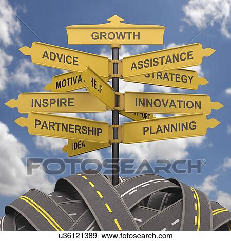 Business direction, conceptual artwork View Large Illustration Stock Illustration - Business direction, conceptual artwork. Fotosearch