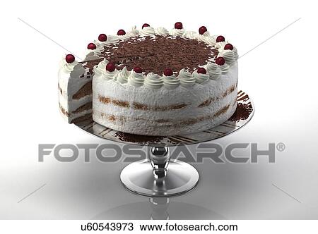 Cake, artwork View Large Illustration Drawing - Cake, artwork. Fotosearch
