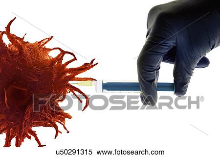 Cancer vaccine, conceptual image View Large Illustration Stock Illustration - Cancer vaccine, conceptual image. Fotosearch