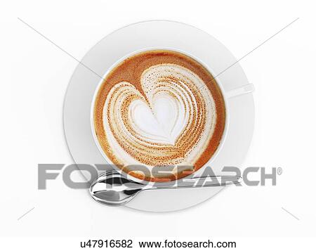 Drawing - Cappuccino, artwork. Fotosearch