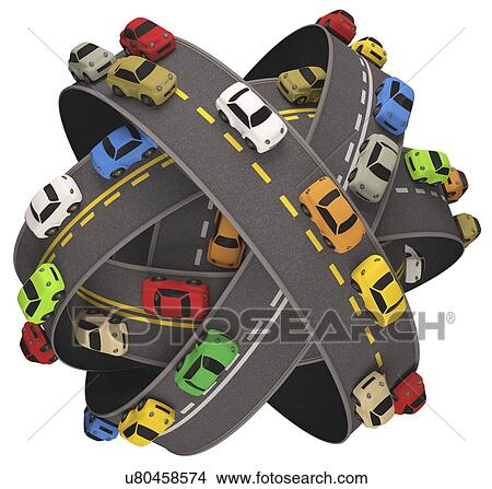 Car use, conceptual artwork View Large Illustration Stock Illustration - Car use, conceptual artwork. Fotosearch
