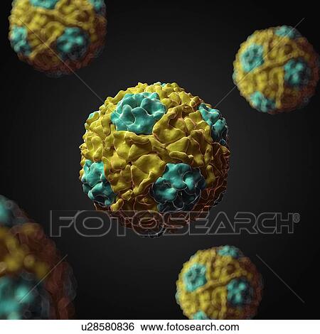 Stock Illustration - Cricket paralysis virus, artwork. Fotosearch