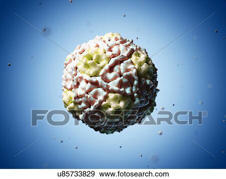 Stock Illustration - Cricket paralysis virus particle, artwork. Fotosearch