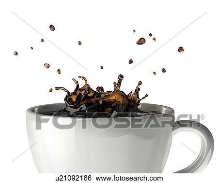 Stock Illustration - Cup of coffee, artwork. Fotosearch