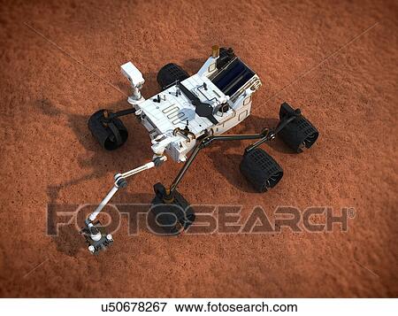 Curiosity Mars rover, artwork View Large Illustration Stock Illustration - Curiosity Mars rover, artwork. Fotosearch