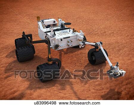 Curiosity Mars rover, artwork View Large Illustration Stock Illustration - Curiosity Mars rover, artwork. Fotosearch