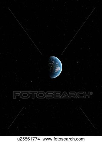 Stock Illustration - Earth from space, artwork. Fotosearch