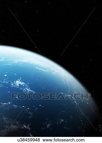 Stock Illustration - Earth from space, artwork. Fotosearch