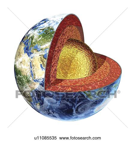 Stock Illustration - Earth's interior, artwork. Fotosearch
