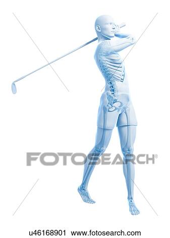 Golf player, artwork View Large Illustration Clip Art - Golf player, artwork. Fotosearch