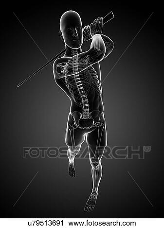 Clip Art - Golf player, artwork. Fotosearch