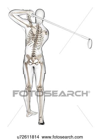 Stock Illustration - Golf player, artwork. Fotosearch