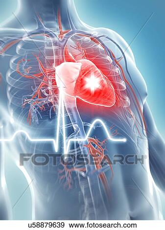 Stock Illustration - Heart beat, artwork. Fotosearch