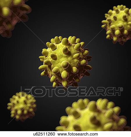 Clipart - Hepatitis B virus, artwork. Fotosearch