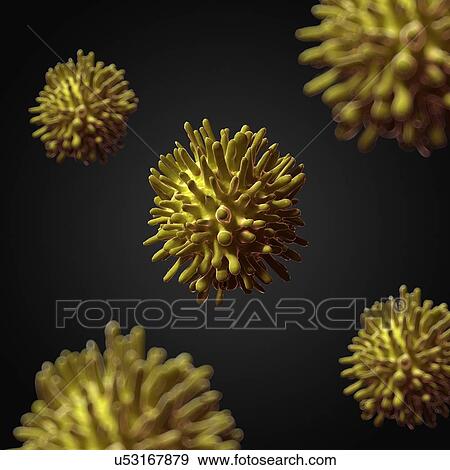 Stock Illustration - Hepatitis C, artwork. Fotosearch