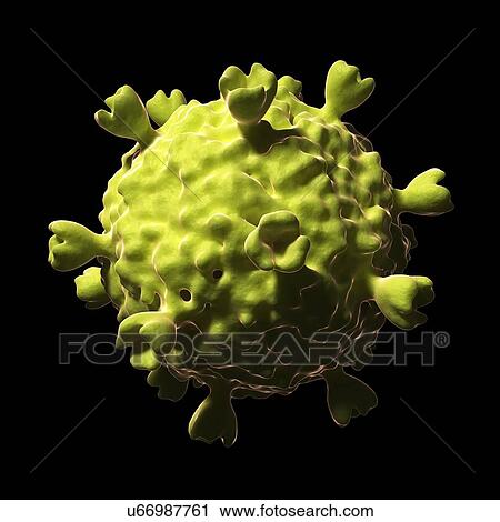 Clip Art - HIV particle, artwork. Fotosearch