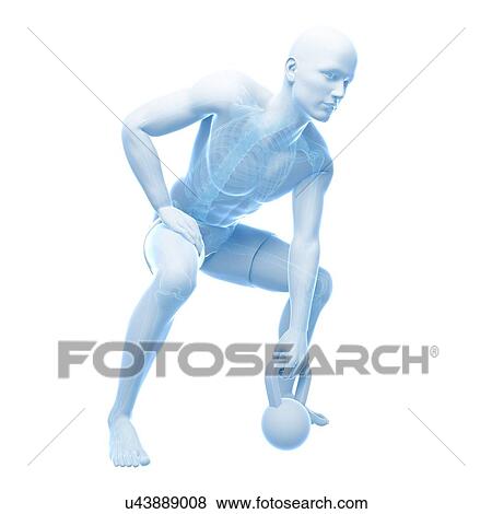 Kettlebell workout, artwork View Large Illustration Stock Illustration - Kettlebell workout, artwork. Fotosearch