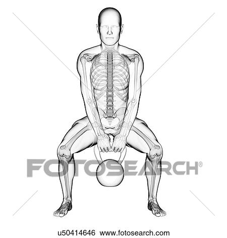 Kettlebell workout, artwork View Large Illustration Stock Illustration - Kettlebell workout, artwork. Fotosearch