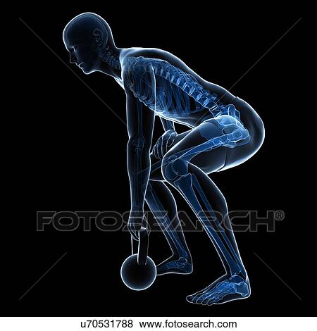 Stock Illustration - Kettlebell workout, artwork. Fotosearch