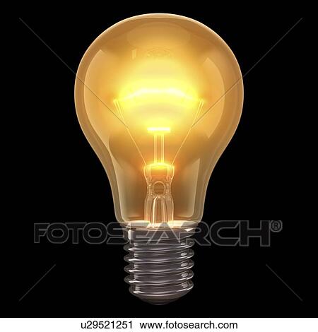 Clip Art - Light bulb, artwork. Fotosearch