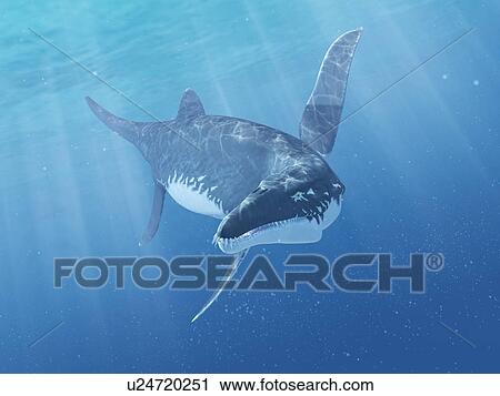 Liopleurodon marine reptile, artwork View Large Illustration Clip Art - Liopleurodon marine reptile, artwork. Fotosearch