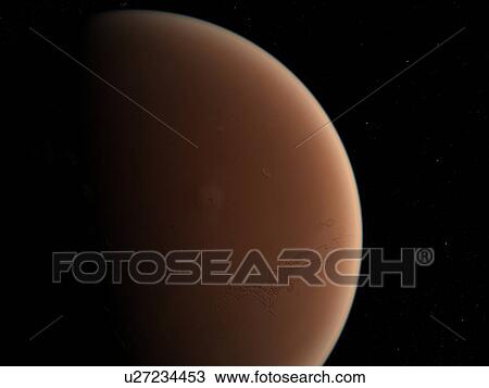 Mars, artwork View Large Illustration Drawing - Mars, artwork. Fotosearch