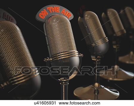 Clip Art - Microphones, artwork. Fotosearch