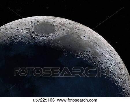 Moon, artwork View Large Illustration Drawing - Moon, artwork. Fotosearch