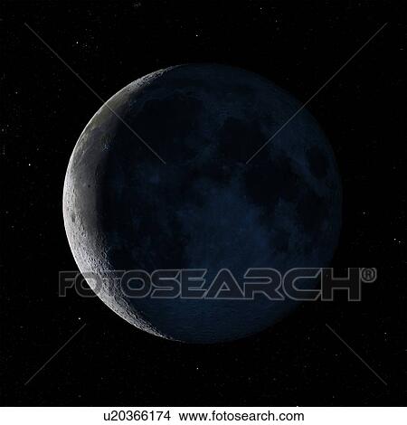 Moon, artwork View Large Illustration Stock Illustration - Moon, artwork. Fotosearch