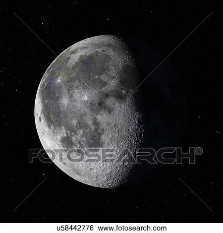 Moon, artwork View Large Illustration Stock Illustration - Moon, artwork. Fotosearch