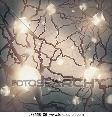 Stock Illustration - Neural network, artwork. Fotosearch
