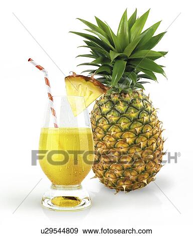 Pineapple juice, artwork View Large Illustration Stock Illustration - Pineapple juice, artwork. Fotosearch