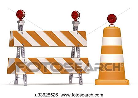 Roadworks, conceptual artwork View Large Illustration Stock Illustration - Roadworks, conceptual artwork. Fotosearch