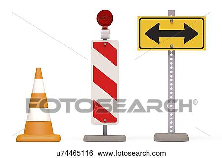 Roadworks, conceptual artwork View Large Illustration Stock Illustration - Roadworks, conceptual artwork. Fotosearch
