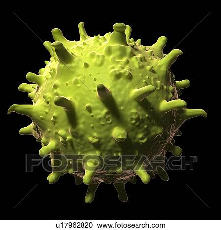 Clipart - SARS virus, artwork. Fotosearch
