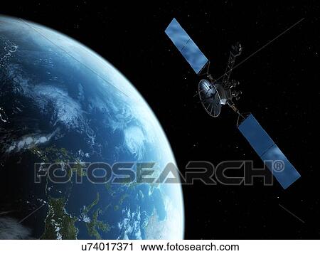 Satellite, artwork View Large Illustration Clip Art - Satellite, artwork. Fotosearch