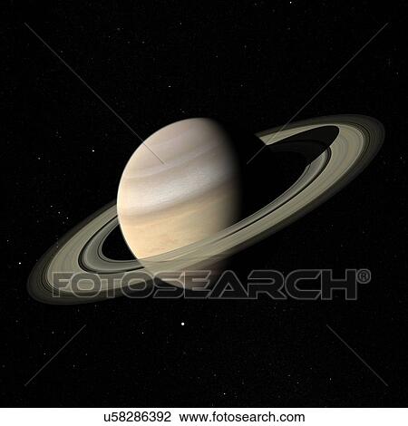 Saturn, artwork View Large Illustration Drawing - Saturn, artwork. Fotosearch