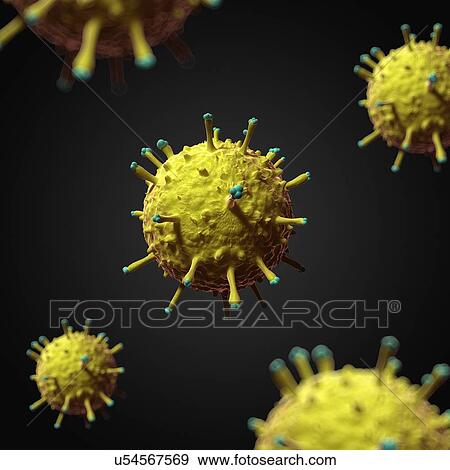 Stock Illustration - Swine flu, artwork. Fotosearch