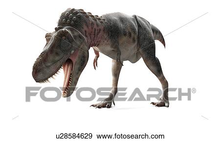 Stock Illustration - Tarbosaurus dinosaur, artwork. Fotosearch