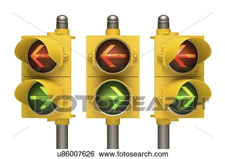 Traffic lights, artwork View Large Illustration Stock Illustration - Traffic lights, artwork. Fotosearch