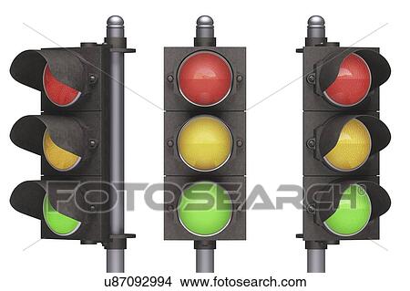 Traffic lights, artwork View Large Illustration Stock Illustration - Traffic lights, artwork. Fotosearch