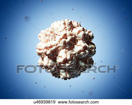 Stock Illustration - Turnip yellow mosaic virus, artwork. Fotosearch
