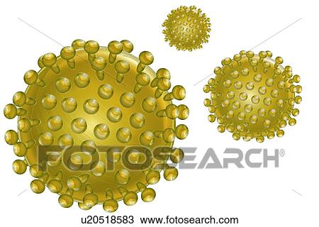 Virus particles, artwork View Large Illustration Drawing - Virus particles, artwork. Fotosearch