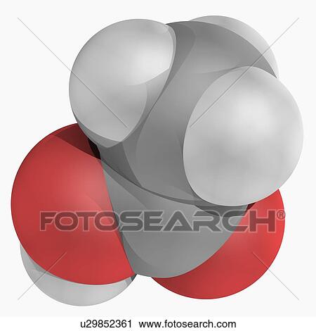 Clip Art - Acetic acid molecule. Fotosearch