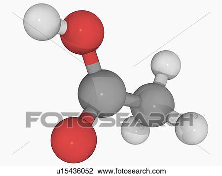 Acetic acid molecule View Large Illustration Drawing - Acetic acid molecule. Fotosearch