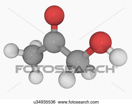 Stock Illustration - Acetol molecule. Fotosearch