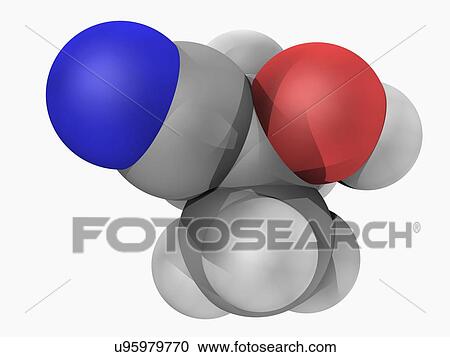 Clipart - Acetone cyanohydrin molecule. Fotosearch